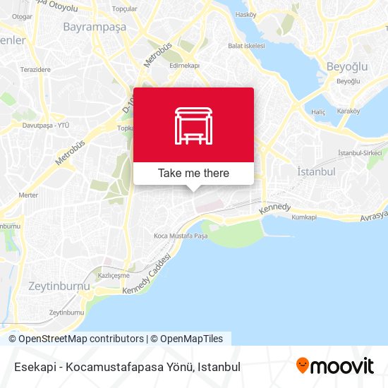 Esekapi - Kocamustafapasa Yönü map