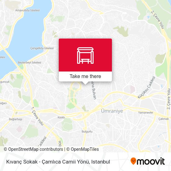 Kıvanç Sokak - Çamlıca Camii Yönü map