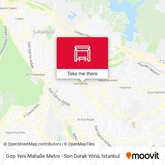 Gop Yeni Mahalle Metro - Son Durak Yönü map