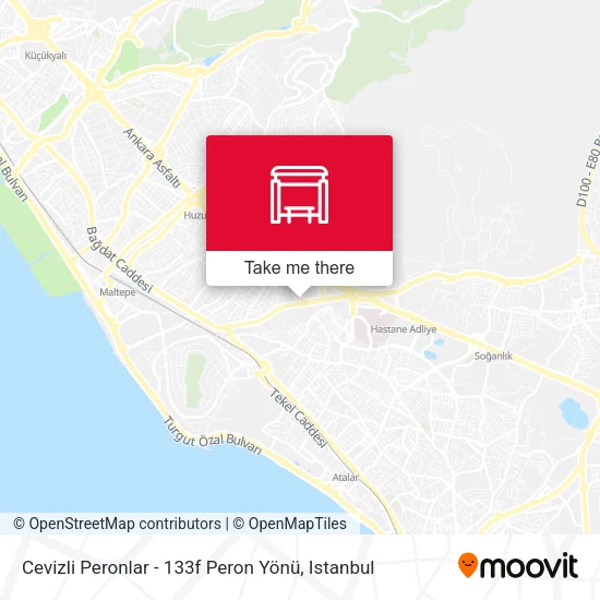Cevizli Peronlar - 133f Peron Yönü map