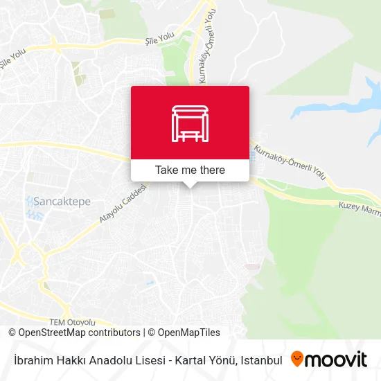 İbrahim Hakkı Anadolu Lisesi - Kartal Yönü map