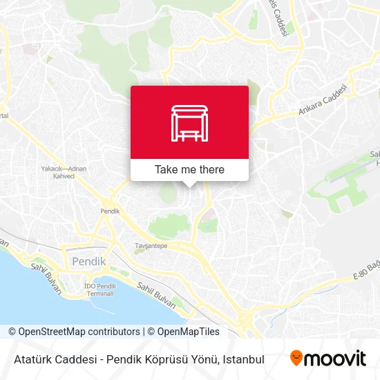 Atatürk Caddesi - Pendik Köprüsü Yönü map