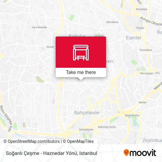 Soğanlı Çeşme - Haznedar Yönü map
