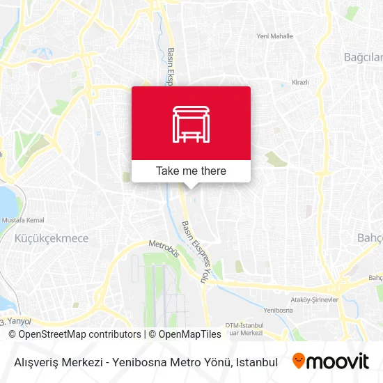 Alışveriş Merkezi - Yenibosna Metro Yönü map