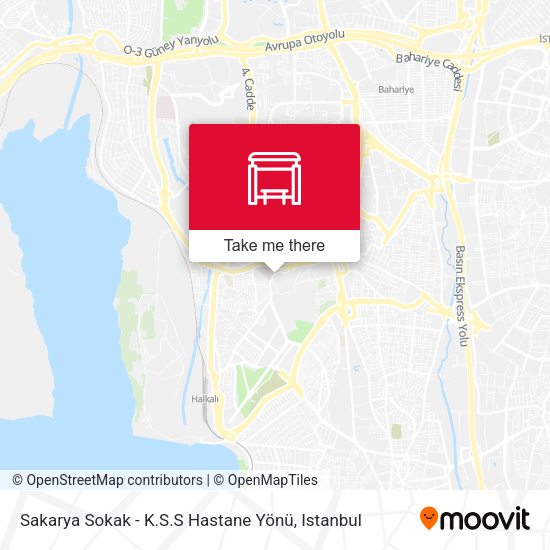 Sakarya Sokak - K.S.S Hastane Yönü map