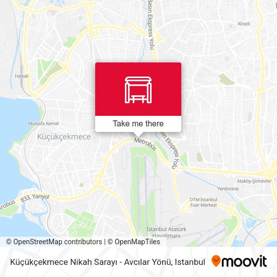Küçükçekmece Nikah Sarayı - Avcılar Yönü map