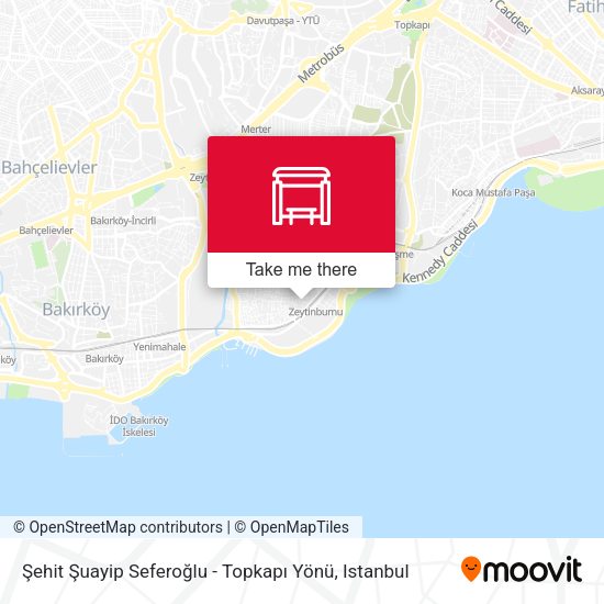 Şehit Şuayip Seferoğlu - Topkapı Yönü map