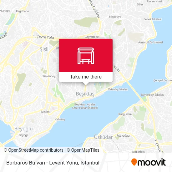 Barbaros Bulvarı - Levent Yönü map