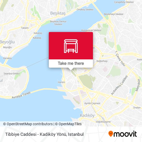 Tibbiye Caddesi - Kadiköy Yönü map