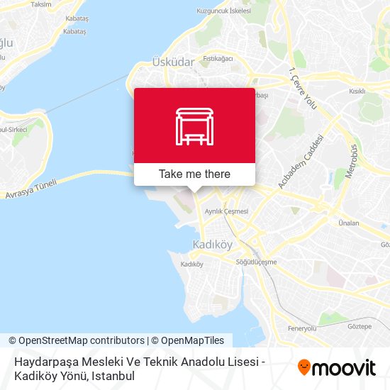 Haydarpaşa Mesleki Ve Teknik Anadolu Lisesi - Kadiköy Yönü map