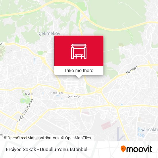 Erciyes Sokak - Dudullu Yönü map