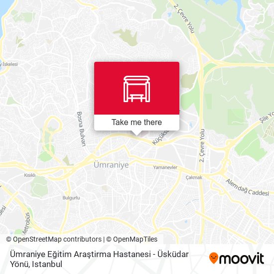 Ümraniye Eğitim Araştirma Hastanesi - Üsküdar Yönü map