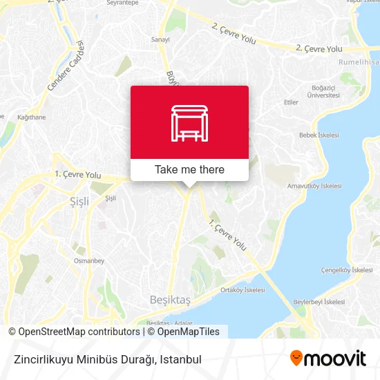 Zincirlikuyu Minibüs Durağı map
