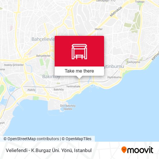 Veliefendi - K.Burgaz Üni. Yönü map