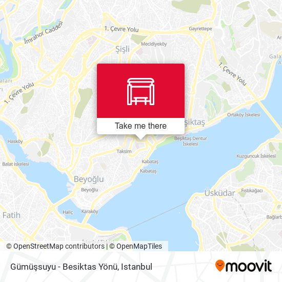 Gümüşsuyu - Besiktas Yönü map