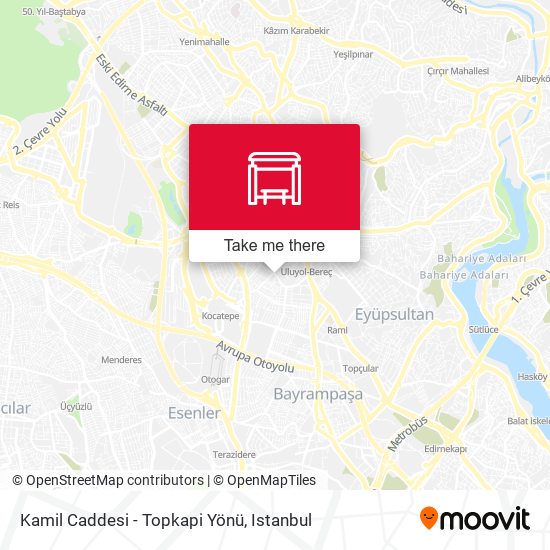 Kamil Caddesi - Topkapi Yönü map