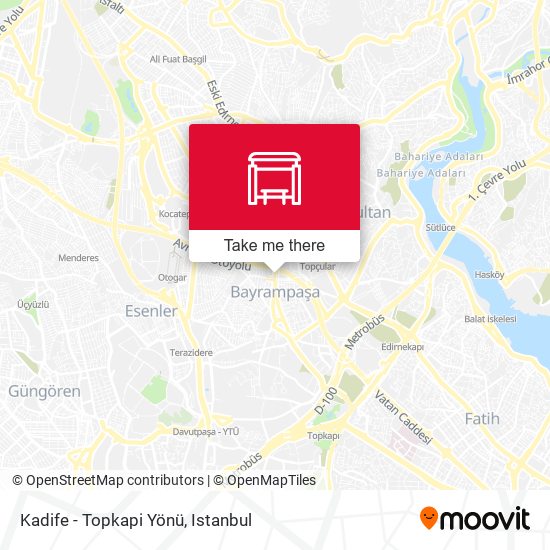 Kadife - Topkapi Yönü map