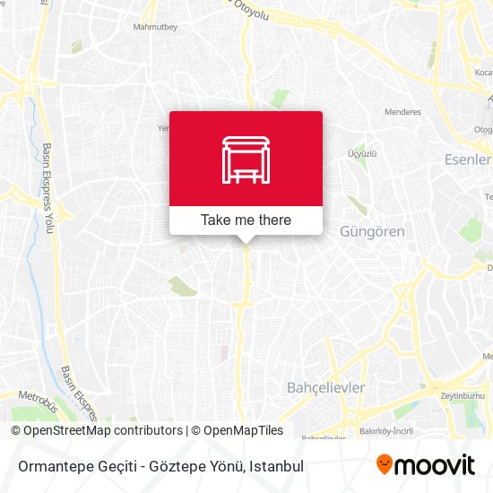 Ormantepe Geçiti - Göztepe Yönü map