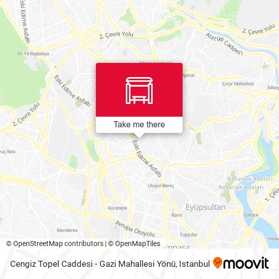 Cengiz Topel Caddesi - Gazi Mahallesi Yönü map