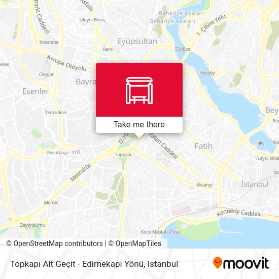 Topkapı Alt Geçit - Edirnekapı Yönü map