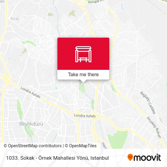 1033. Sokak - Örnek Mahallesi Yönü map