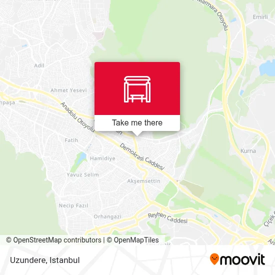 Uzundere map