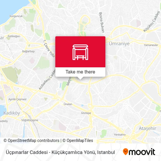 Üçpınarlar Caddesi - Küçükçamlıca Yönü map