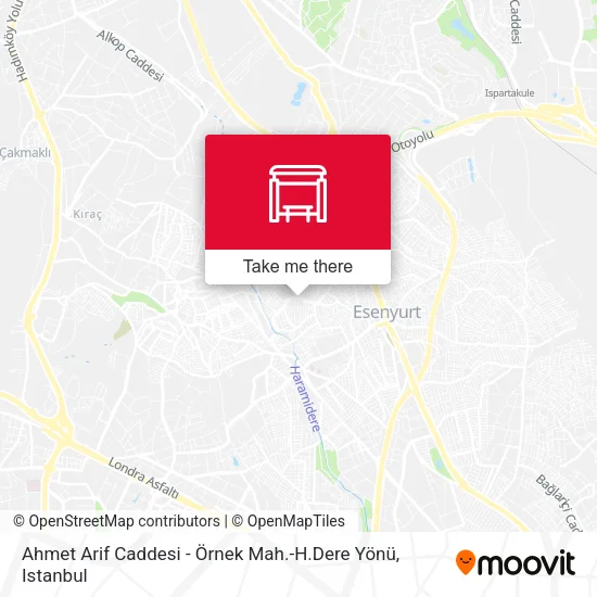 Ahmet Arif Caddesi - Örnek Mah.-H.Dere Yönü map