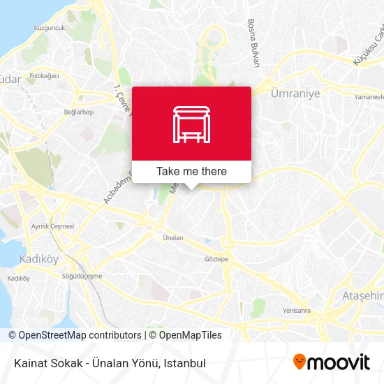 Kainat Sokak - Ünalan Yönü map
