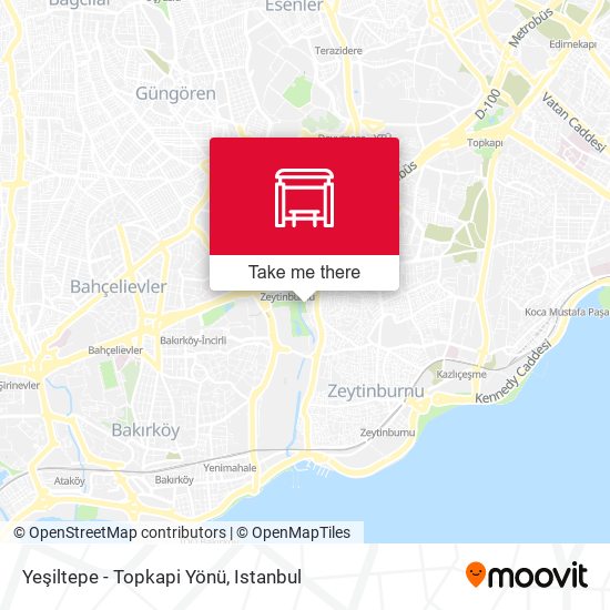 Yeşiltepe - Topkapi Yönü map