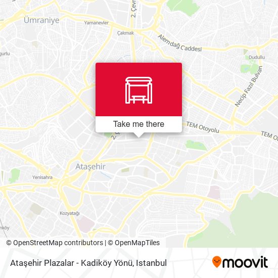 Ataşehir Plazalar - Kadiköy Yönü map