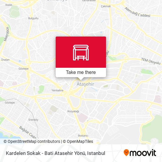 Kardelen Sokak - Bati Atasehir Yönü map