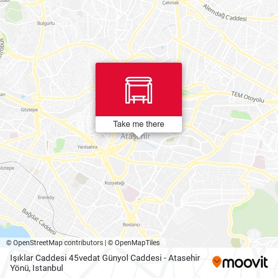 Işıklar Caddesi 45vedat Günyol Caddesi - Atasehir Yönü map