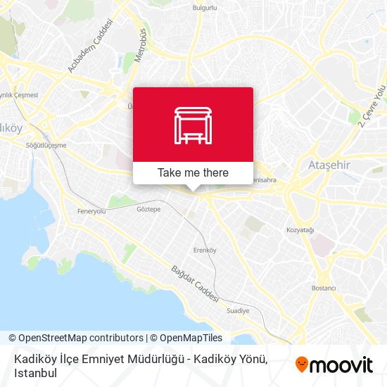 Kadiköy İlçe Emniyet Müdürlüğü - Kadiköy Yönü map