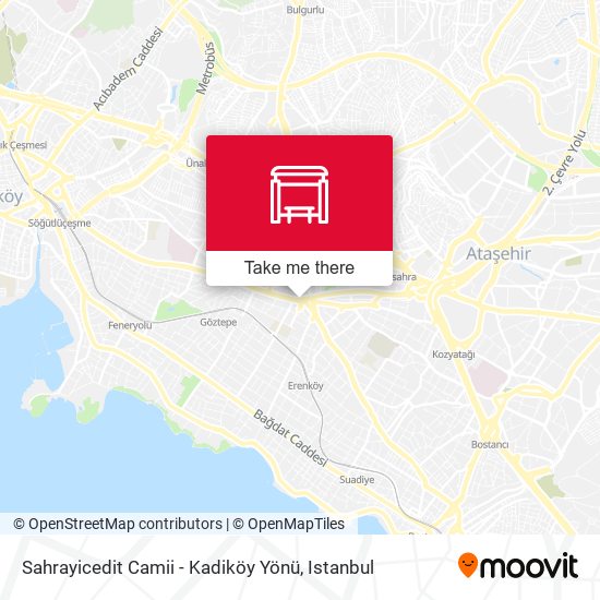 Sahrayicedit Camii - Kadiköy Yönü map