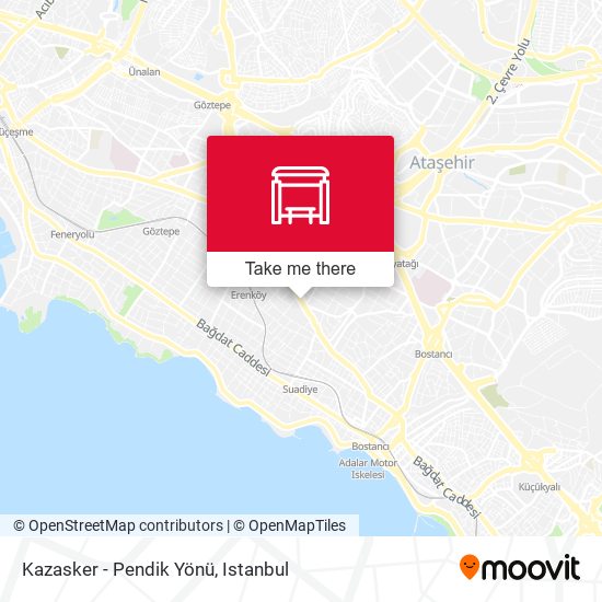 Kazasker - Pendik Yönü map