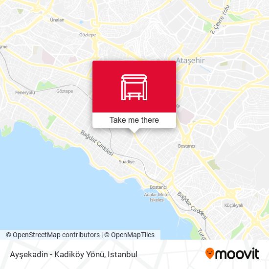 Ayşekadin - Kadiköy Yönü map