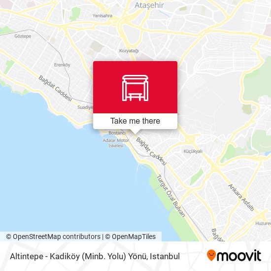 Altintepe - Kadiköy (Minb. Yolu) Yönü map