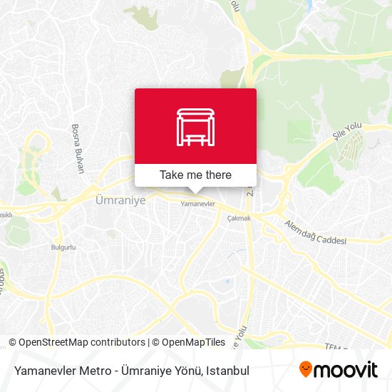 Yamanevler Metro - Ümraniye Yönü map