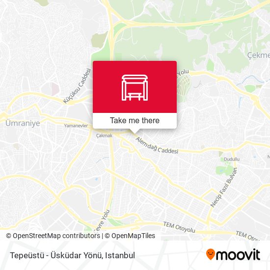 Tepeüstü - Üsküdar Yönü map