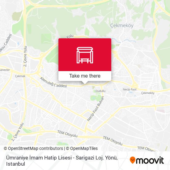 Ümraniye İmam Hatip Lisesi - Sarigazi Loj. Yönü map