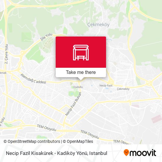 Necip Fazil Kisakürek - Kadiköy Yönü map