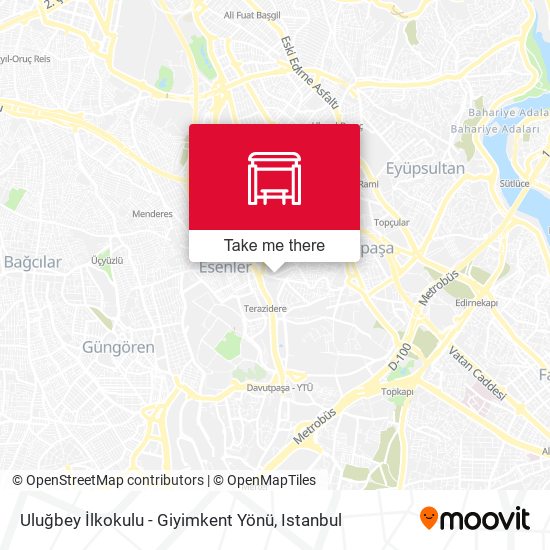 Uluğbey İlkokulu - Giyimkent Yönü map