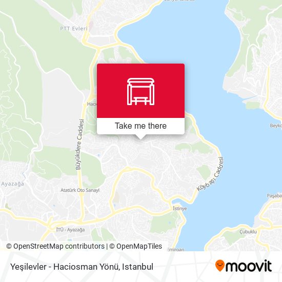 Yeşilevler - Haciosman Yönü map