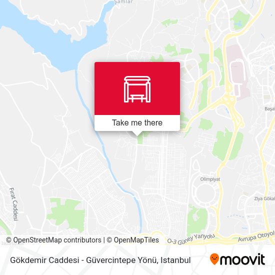 Gökdemir Caddesi - Güvercintepe Yönü map