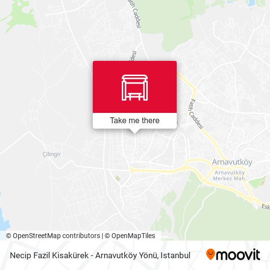 Necip Fazil Kisakürek - Arnavutköy Yönü map