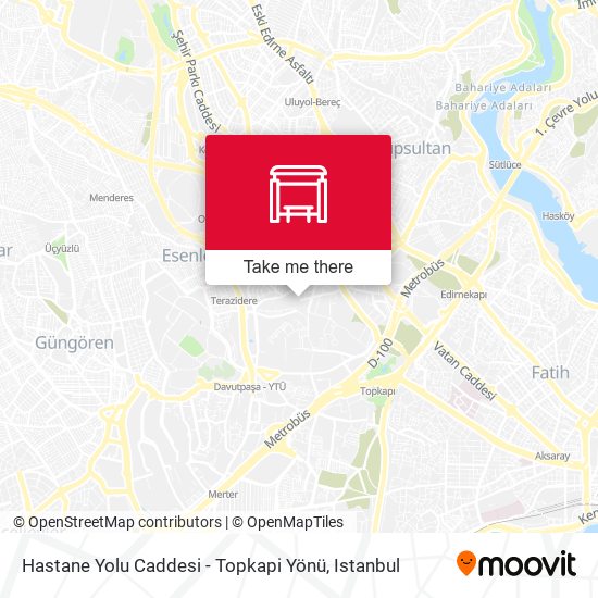 Hastane Yolu Caddesi - Topkapi Yönü map