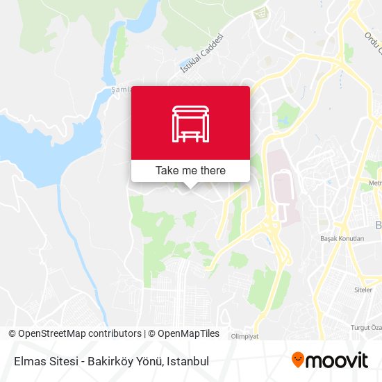 Elmas Sitesi - Bakirköy Yönü map