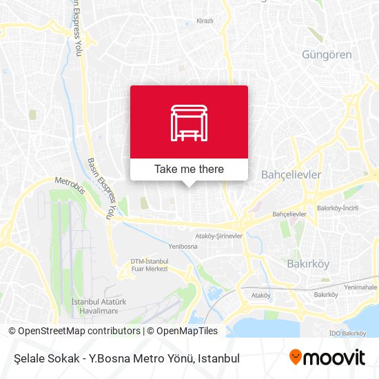 Şelale Sokak - Y.Bosna Metro Yönü map