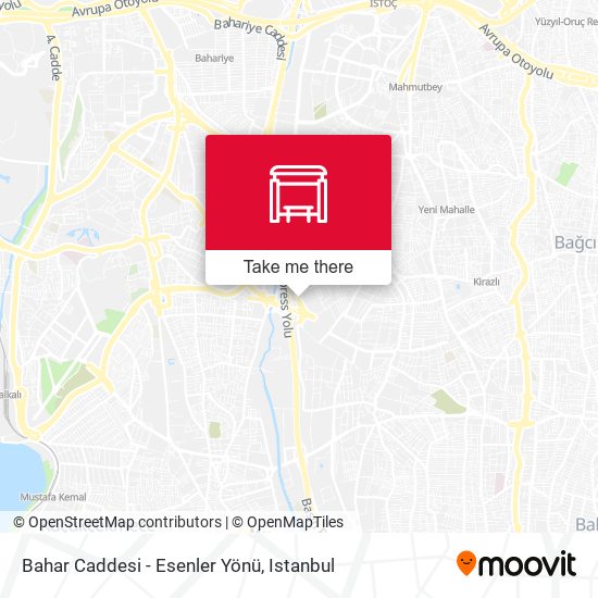 Bahar Caddesi - Esenler Yönü map